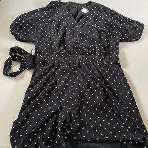 Navy blue wrap dress